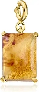 Ross-Simons Amber Charm In 18kt Gold Over Sterling