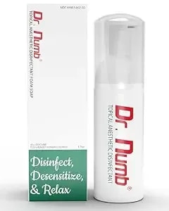 Dr. Numb 4% Lidocaine Topical Anesthetic Foam Soap – Fast-Acting Temporary Pain Relief, Burn Itch Relief Numbing – Gentle Foam Cleanser 1.7 Oz