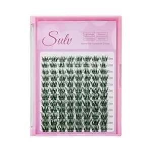 Sulv 11 Colors Lashes Cluster D Curl Individual False Eyelash Extensions Cluster 10-18mm To Choose Eyelashes Cluster Professional Beauty Accessory Diy At Home (wm005-Green Black Mixed-10-14mm Mixed)
