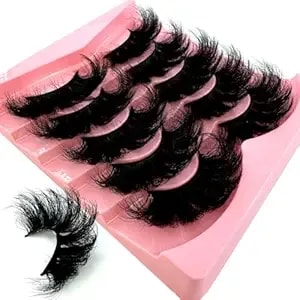 5 Pairs 25mm 10d Faux Mink Lashes Bulk Fluffy Natural False Eyelashes Thick Dramatic Faux Mink Eyelashes Makeup Tools Wholesale (Ya-01)