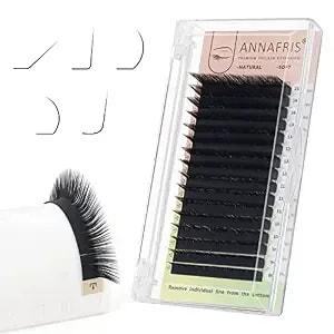 L/L+/Lc/Ld/Lu(M) Curl Individual Eyelash Extension Natural Synthetic Mink Matte Black False Lashes Extension Faux Cils Maquillage (L Curl, 0.10 8-15mm Mix)