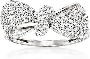 Ross-Simons 0.50 Ct. T.W. Diamond Bow Ring In 14kt White Gold