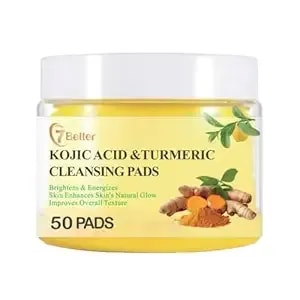 Kojic Acid And Turmeric Cleansing Pads, 50 Pcs, For Face Cleansing