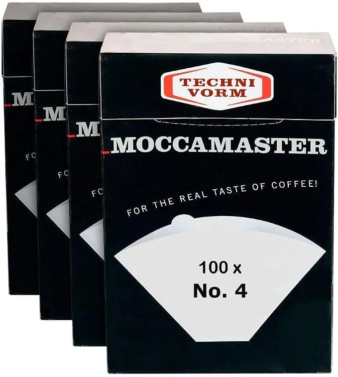 Moccamaster Technivorm 85022 Paper Filter No. 4 White - Pack Of 4 Boxes X 100 Filters