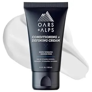 Oars + Alps Conditioning And Defining Cream, Styling Cream To Prevent Dull And Dry Hair, Moisturizing, Hydrating, Sofetening Hair Lotion With Argan Oil & Chia Seed Oil, 3.4oz