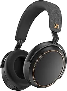 Sennheiser Consumer Audio Momentum 4 Wireless Headphones - Bluetooth Headset For Crystal-Clear Calls With Adaptive Noise Cancellation, 60h Battery Life, Lightweight Folding Design - Black/Copper