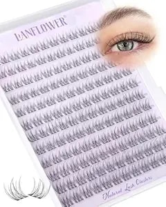 Natural Lash Clusters Wispy Eyelash Clusters 9-12mm Short Cluster Eyelash Extensions C Curl Thin Band Individual Lashes Clusters PestañAs Postizas Naturales By Lanflower