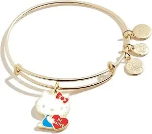 Alex And Ani Hello Kitty Be Mine Bracelet Gold One Size - Sliding Clasp