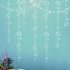 decor365 Under The Sea Party Decorations White Bubble Garlands Little Mermaid Birthday Decorations Bday Hanging Streamer Beach Banner Under Water Decor Nautical Backdrop Kids Ocean Party Supplies