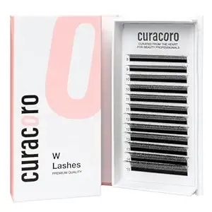 Curacoro W Eyelashes Extensions - 3d Handmade Volume Eyelashes, 0.05 Cc Curl 9mm - 15mm Length Mixed Tray, Full Fluffy Volume Look, Long Lasting & Easy Application