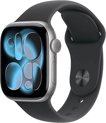 Apple Watch Series 11 [Gps 42mm] Smartwatch With Space Grey Aluminum Case With Black Sport Band - M/L. Sleep Score, Fitness Tracker, Health Monitoring, Always-On Display, Water Resistant