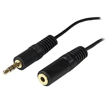 Startech.Com 12 Ft. (3.7 M) 3.5mm Audio Extension Cable - Pc Speaker Extension Audio Cable - Strain Relief - Black - Aux Cable (mu12mf)
