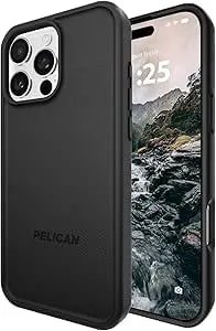Pelican Protector Iphone 16 Pro Max Case [Compatible With Magsafe] Rugged Magnetic Phone Case With 16ft Military-Grade Drop Protection - Heavy Duty Phone Cover For Iphone 16 Pro Max - Black