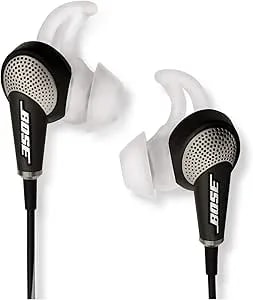 Bose Quietcomfort 20i Acoustic Noise Cancelling Headphones, Black/White (Renewed)
