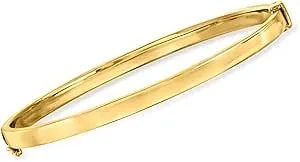 Ross-Simons 4mm 18kt Gold Over Sterling Bangle Bracelet