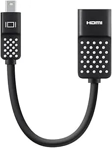 Belkin F2CD079BT Mini Displayport To Hdmi Adapter, 2 In, Black