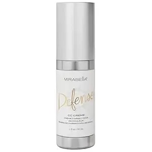 Mirabella Defense Cc Creme Full Coverage Foundation With Spf 20, Cc Cream Foundation With Sunscreen & Hyaluronic Acid, Oil Control With Salicylic Acid - Light