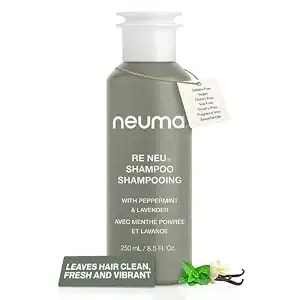 Neuma Re Neu Sulfate-Free Shampoo For Build Up Removal & Scalp Care - Clarifying Shampoo With Peppermint & Lavender - Vegan & Color-Safe Formula For All Hair Types