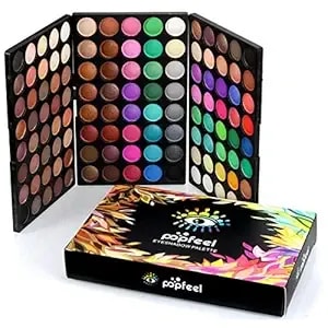 120 Colors Hightlight Eyeshadow Palette Makeup Gift Set, Pure Vie Professional Long Lasting Waterproof Matte Highly Pigments Shiny Shimmers Glitter Makeup Palette Colorful Cosmetic Eye Shadow Pallet#1