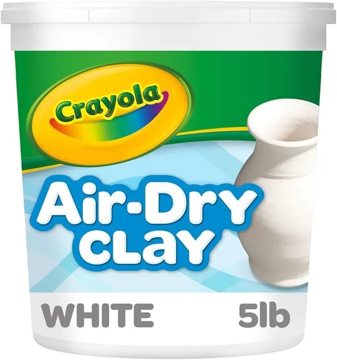 Crayola Air Dry Clay (5lbs), Teacher Supplies, Natural White Modeling Clay For Kids, Sculpting Material, Bulk Craft Supplies For Art Classrooms