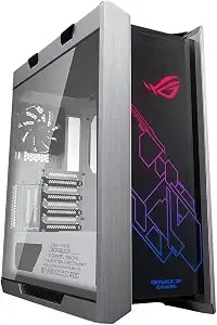 Asus Rog Strix Helios gx601 White Rgb Mid-Tower Gaming Case, Pre-Installed 4x140mm Fans, Atx/Eatx, Tempered Glass, Aluminum Frame, Gpu Braces, 420mm Radiator Support, Aura Sync, 2 Year Warranty