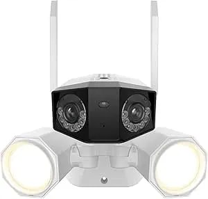 Reolink 4K 8MP Floodlight Security Camera Outdoor, Dual-Lens Camera W/ 180° FOV, Dual-Band Wi-Fi 6, Color Night Vision With 1800lm Floodlight, Smart AI Detection, IP67 Waterproof, AC (100~240V)