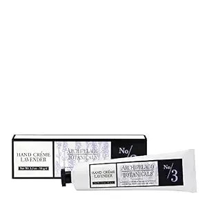 Archipelago Botanicals Lavender Hand CrèMe, 3.2 Oz - Rich And Lightly Scented Hand Lotion For Dry Skin, Cuticles And Rough Spots, Premium Plant Extracts