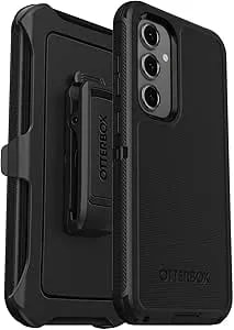 Otterbox Samsung Galaxy s24 Fe (Only) - Defender Series Case - Black - Holster Clip Included - Rugged & Durable - With Port Protection - Non-Retail Packaging