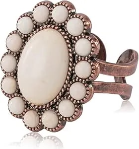 Montana West Rustic Couture'S Bohemian Turquoise Cuff Ring For Women Cowgirl