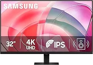 Samsung 32" Viewfinity S7 (S70D) 4K UHD IPS HDR10 High Resolution Monitor With Speakers, DP Port, TUV-Certified, 2025, LS32D708EBNXGO