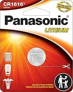 Panasonic CR1616 3.0 Volt Long Lasting Lithium Coin Cell Batteries In Child Resistant, Standards Based Packaging, 1-Battery Pack