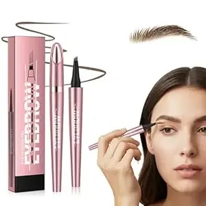 Microblading Eyebrow Pen, 2026 Upgrade 4-Tip 3d Eyebrow Pencil, Waterproof Long-Lasting Fine Stroke Contouring Pen, Natural Makeup Effect For All Day (Dark Brown)