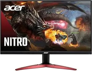 Acer Nitro KG241Y Sbiip 23.8” Full HD (1920 X 1080) VA Gaming Monitor - AMD Freesync Premium Technology - 165Hz Refresh Rate - 1ms (VRB) - Zeroframe Design - 1 X Display Port 1.2 & 2 X HDMI 2.0,Black