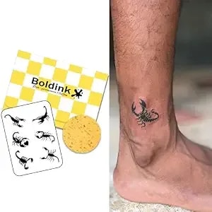 Scorpion Semi-Permanent Tattoos,Temporary Tattoo For Shoulder Arm,Last 1-2 Weeks,Realistic Look No Adhesive Waterproof Tattoos