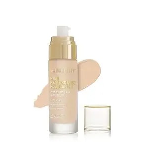 Swiss Beauty High Performance Foundation - Water-Resistant - Medium To Buildable Coverage Liquid Dewy Finish - Lightweight - Easy To Blend - With Vitamin C & Niacinamide - 03 Natural Beige, 55g