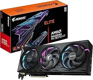 Gigabyte Aorus Radeon Rx 9070 Xt Elite 16g Graphics Card - 16gb gddr6, 256bit, Pci-E 5.0, 3100 Mhz Core Clock, 2 X Displayport, 2 X Hdmi, Gv-r9070xtaorus E-16gd