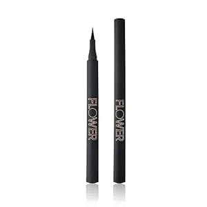 Flower Beauty By Drew Barrymore Forever Wear Winged Eyeliner - Long-Lasting + Smudge-Proof - Liquid Eyeliner + Winged Applicator (All-Nighter)
