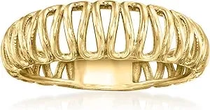 Ross-Simons 10kt Yellow Gold Openwork Ring. Size 6.75