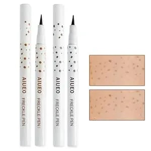 Aiueo 2 Colors Fake Freckles Faux Freckles Pen Natural Lifelike Freckle Pen Waterproof Long Lasting Face Faux Freckle Pen Makeup (Light Brown+Natural Coffee)