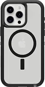 Otterbox Iphone 15 Pro Max (Only) Defender Series Xt Clear Case - Dark Side (Black/Clear), Screenless, Rugged, Snaps To Magsafe, Lanyard Attachment