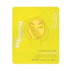Rodial Bee Venom Hydrogel Face Mask, Gold Jelly Sheet Mask For Plumping & Smoothing, With Ethically Sourced Bee Venom & Triple Hyaluronic Acid, Hydrating Skincare Treatment