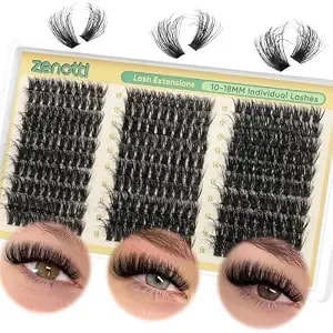 Wispy Lash Clusters 60d 80d 100d Volume Cluster Eyelash Extensions 290pcs Natural Individuals Lashes D Curly Thick Wispy Lashes Cluster 10-18mm Diy Eyelash Extensions At Home By Zenotti