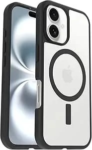 Otterbox Iphone 16 (Only) - React Series Case - Black Crystal (Clear/Black) - Snaps To Magsafe - Ultra-Thin - Non-Retail Packaging