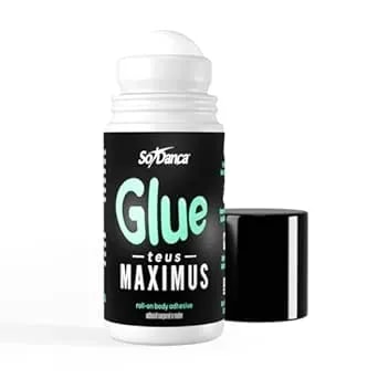 So Danca Glue-Teus Maximus Roll-On Body Adhesive – Hypoallergenic, Sweat-Resistant Body Glue For Dancers, Costumes, Cosplay, Stagewear, Leotards & Pageants