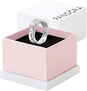 Pandora Sparkling Triple Band Ring - Sterling Silver Ring For Women - Gift For Her - Sterling Silver With Clear Cubic Zirconia, With Gift Box