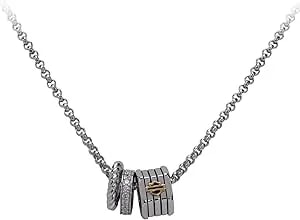 Harley-Davidson Women'S Revolve Octagon Multi-Charm Necklace - Sterling Silver