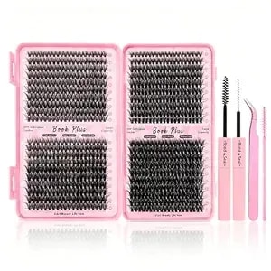 Wispy Lash Clusters, Natural Individual Cluster Lashes With Thin Cotton Bands, Easy Diy Eyelash Extensions For Beginners, Lightweight Reusable Group Lashes For Daily & Party Makeup