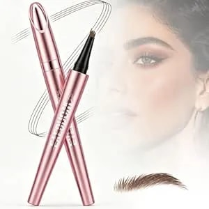 Magic Eyebrow Pencil, 4 Head Split Waterproof Long Lasting Wild Eyebrow Pencil, Waterproof Microblading Eyebrow Pen, Brows Eyebrow Pen For Natural Fine Stroke (Dark Brown)