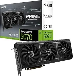 ASUS The SFF-Ready Prime Geforce RTX™ 5070 OC Edition Graphics Card, Nvidia, Desktop (Pcie® 5.0, 12GB GDDR7, HDMI®/DP 2.1, 2.5-Slot, Axial-Tech Fans, Dual BIOS)