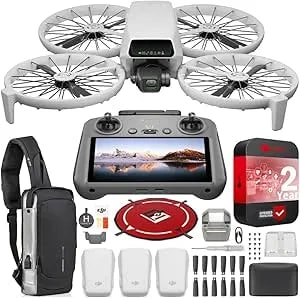 Dji Flip Fly More Combo With Rc 2 Screen Remote Controller, Drone With 4k Uhd Camera For Adults, Palm Takeoff, Auto Return, Intelligent Flight, 3 Batteries Bundle With Deco Gear Accessories